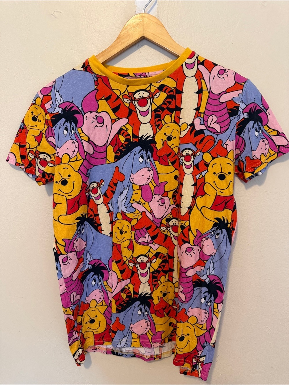 Disney Multicolor Winnie the Pooh Allover Print Short Sleeve Tee